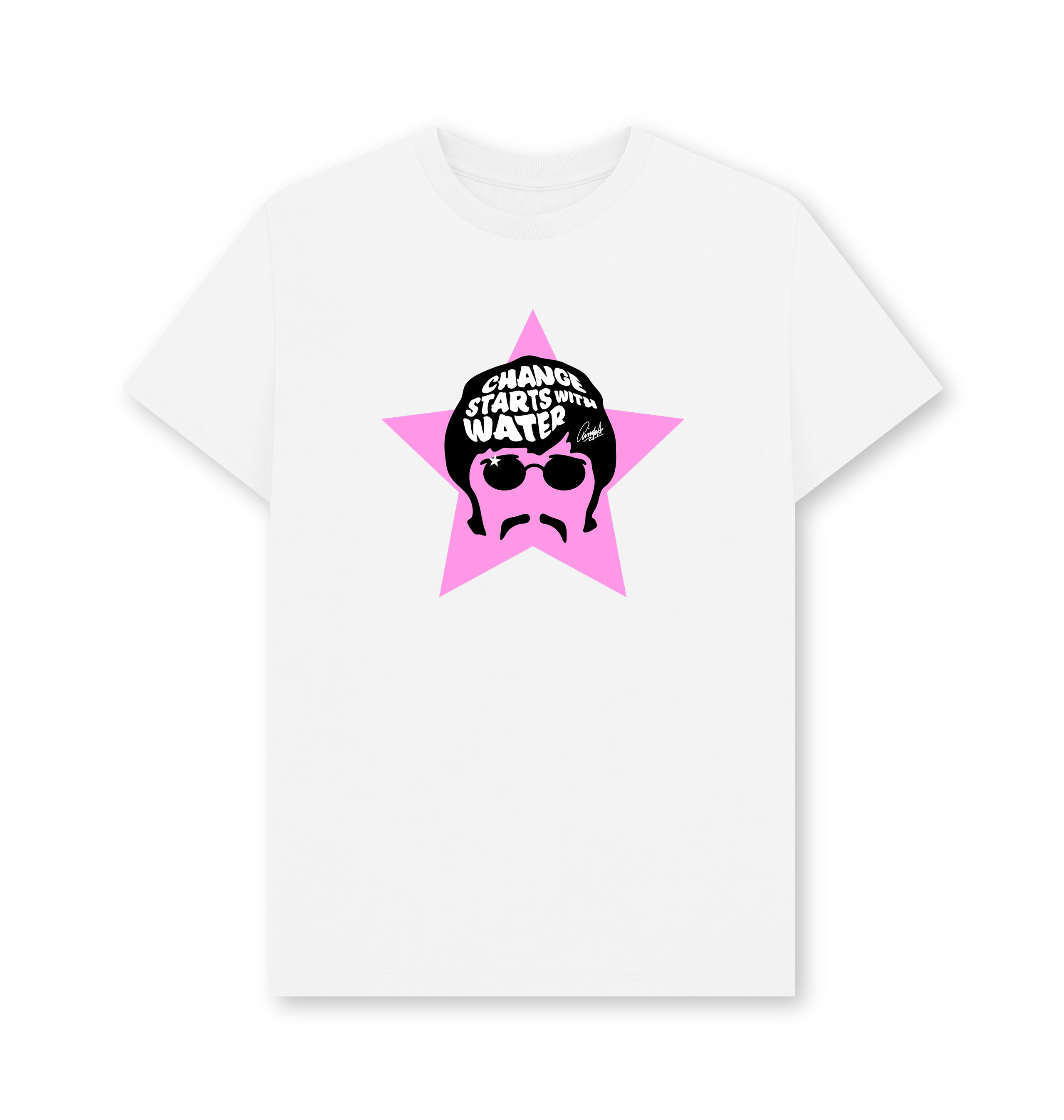 Ringo Starr for WaterAid Tee in White & Pink