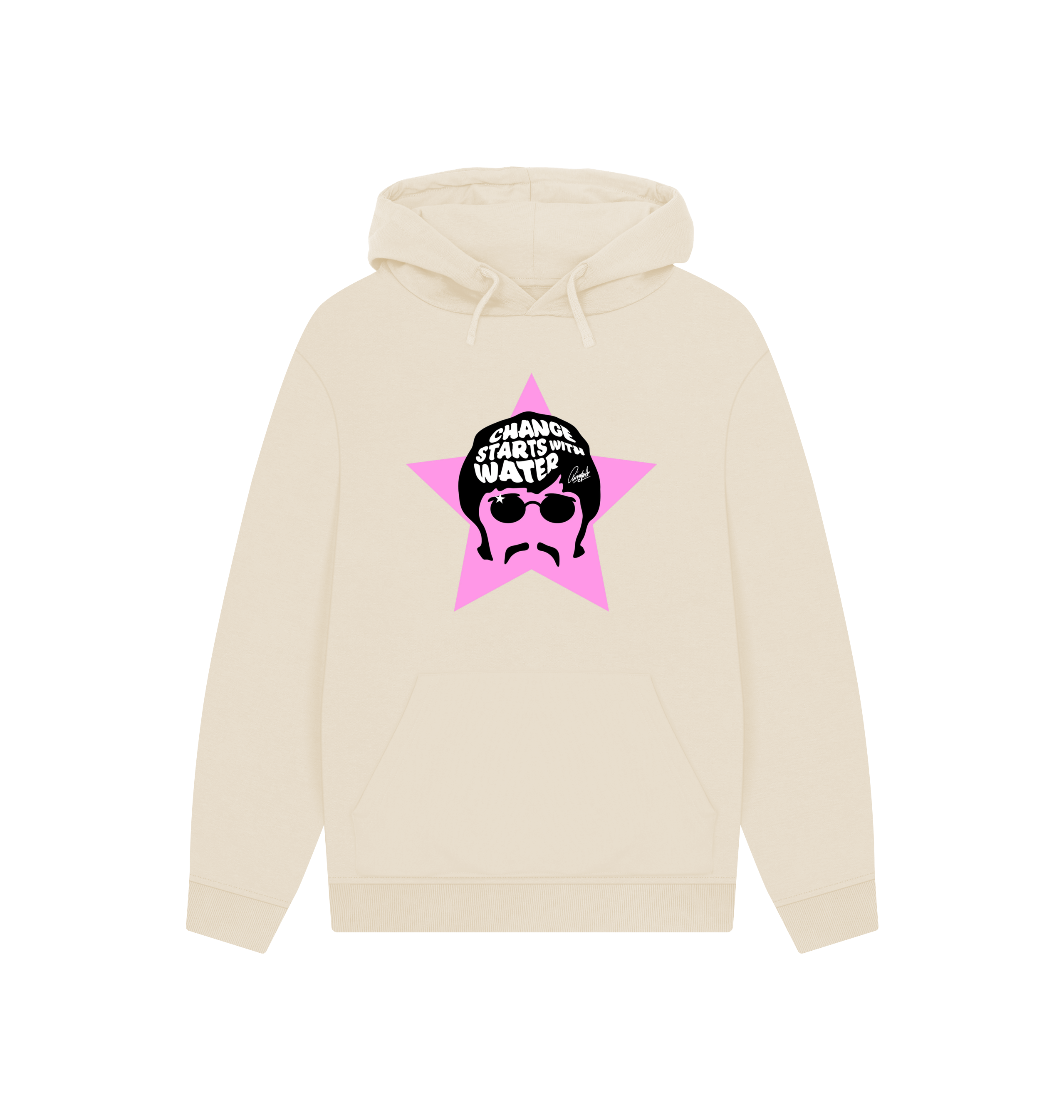 Oat Printed Hoody Front